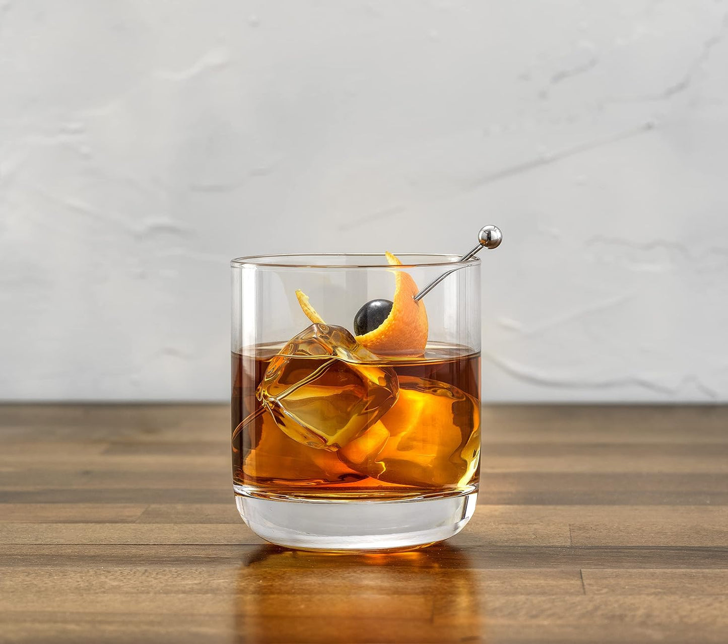 JoyJolt Nova Crystal Whiskey Glasses. Lowball Glasses Set of 4, 10oz Hand Made Short Glass Tumbler with Heavy Base. Double Old Fashioned Rocks Glass for Scotch or Bourbon Dishwasher Safe Glassware.
