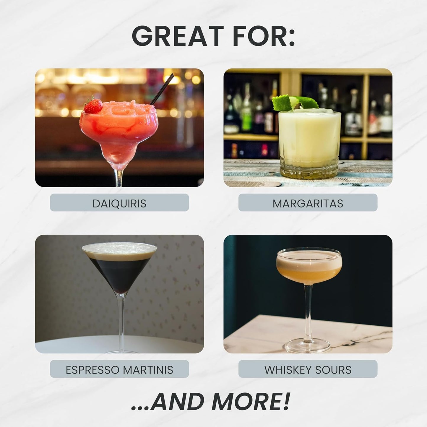 A Bar Above Cocktail Shaker Set, 4-Piece Professional Bartender Kit with Boston Shaker, Strainer and Jigger, Stainless Steel Bar Accessories for Craft Cocktails, Silver