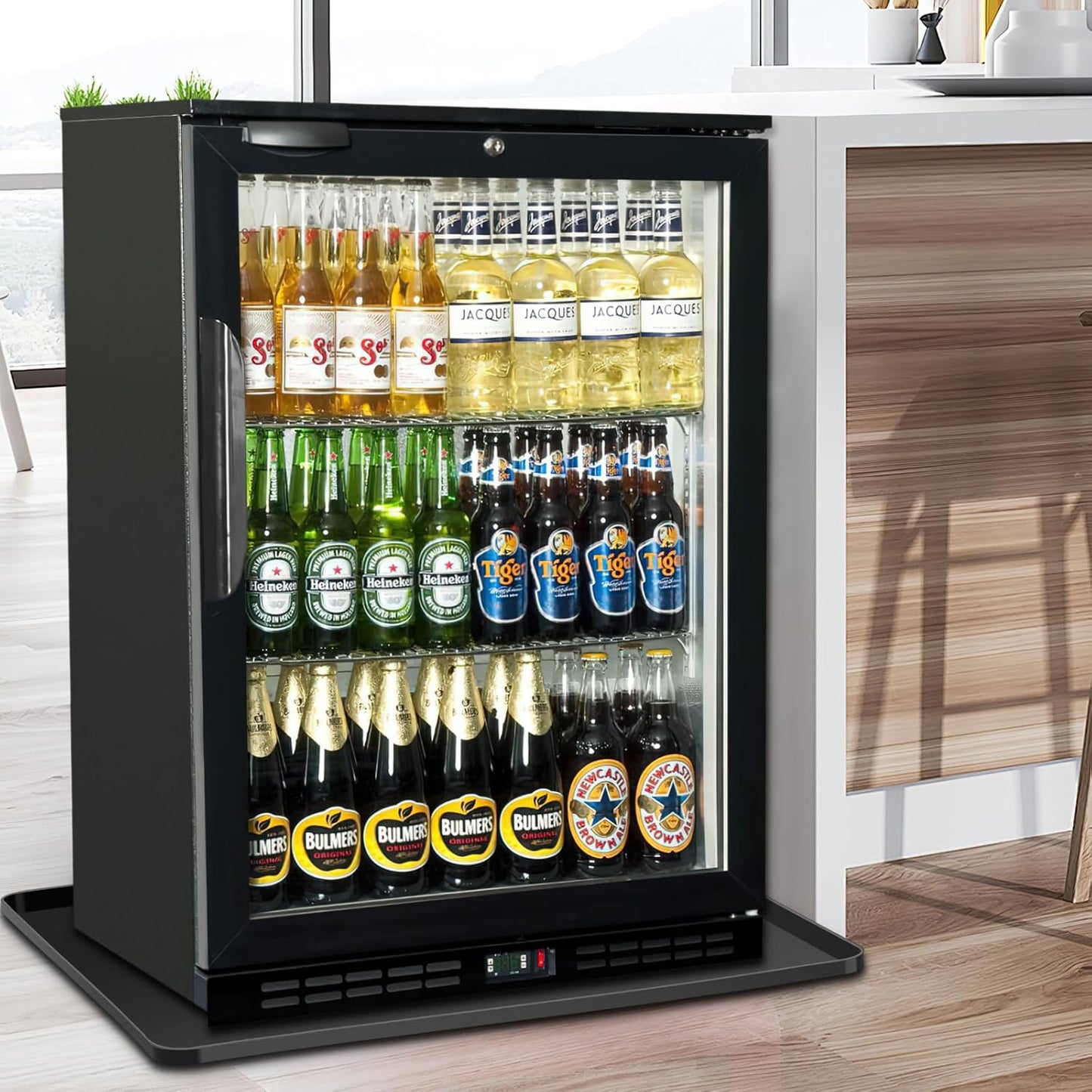 Mini Fridge Silicone Mat,24''x24''x0.5''-Fridge Drip Tray Concave and convex design is leak-Proof and Non-Slip Perfectly Compatible with Washer, Dryer, Wine Cooler, Dishwasher ect (Black)