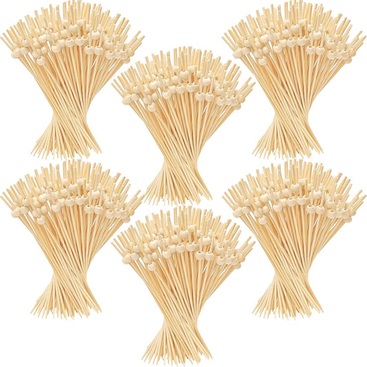 1000 Pieces Cocktail Picks, 4.7 Inch Wooden Fancy Toothpicks for Appetizers food Drinks, Decorative Long Appetizer Skewers Food Picks for Charcuterie Boards Accessories Party Supplies