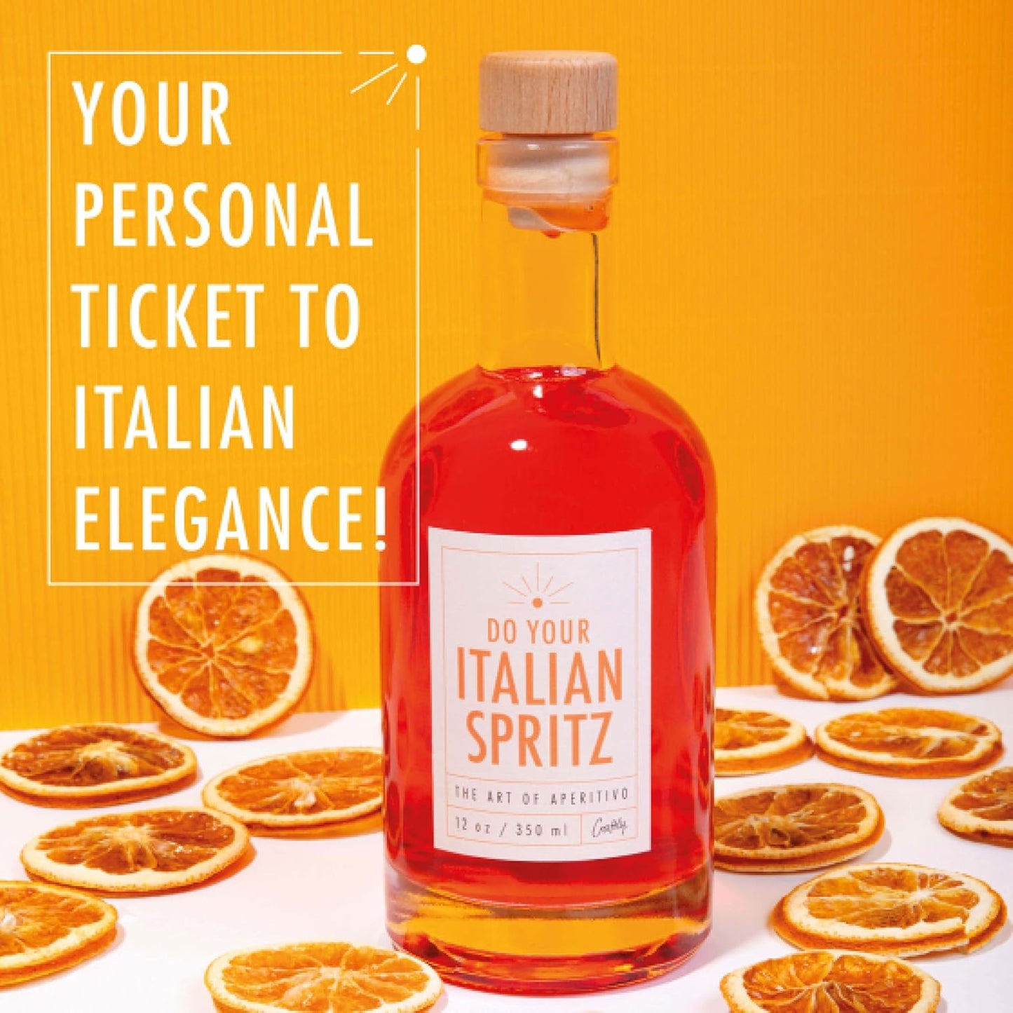 Craftly Italian Spritz Infusion Kit – Ultimate Aperitivo Experience at Home | DIY Cocktail Set for Aperitivo | Cocktail Set for Spritz