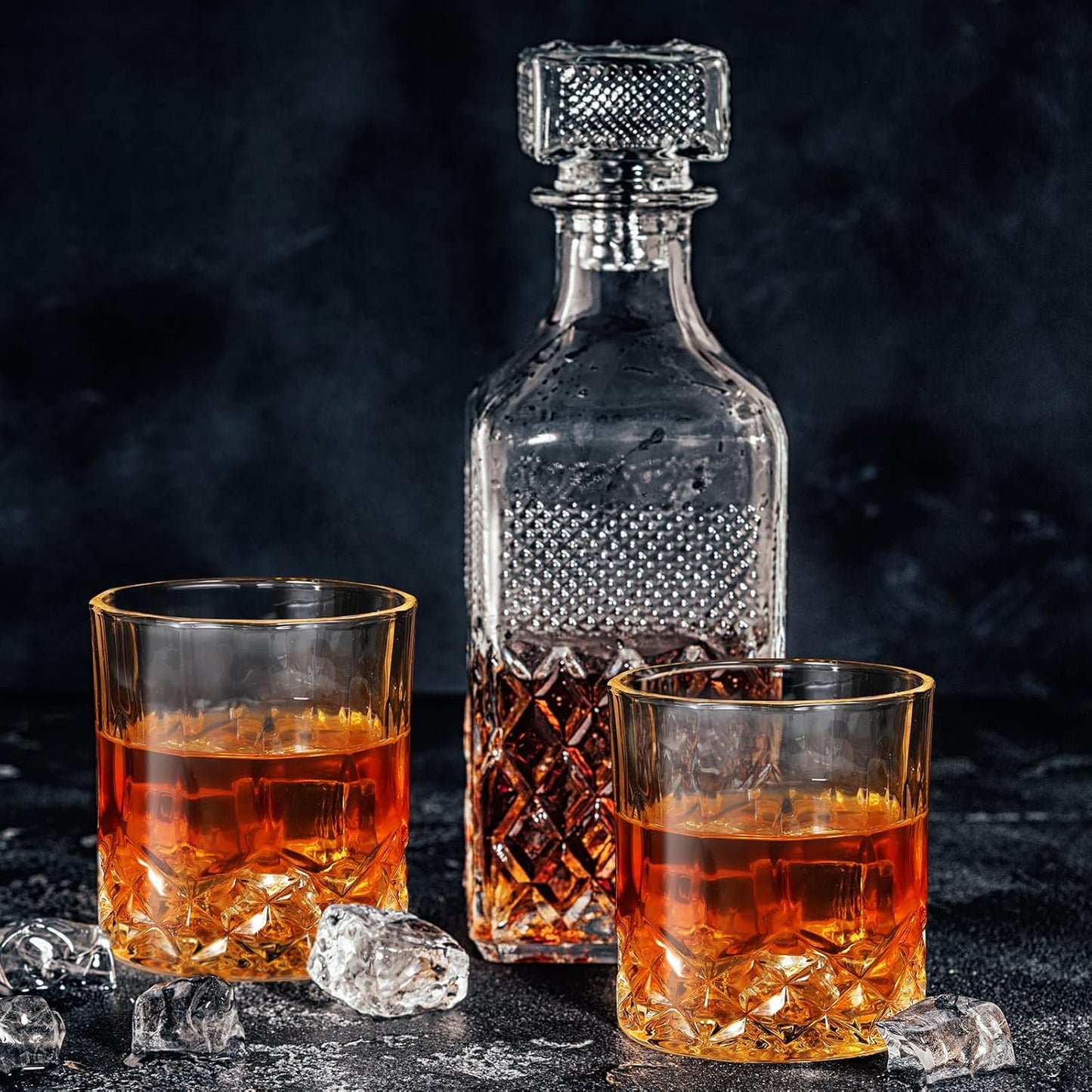 Mimorou 18 Pack Old Fashioned Whiskey Glasses 10 oz Bourbon Cocktail Rocks Glasses for Whiskey Bourbon Liquor and Cocktail Drinks Gift for Men Women Home Bar (Elegant)