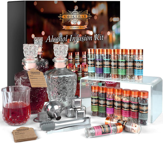DIY Alcohol Infusion Kit, for Men – 16 Natural Spices for Whiskey, Rum, Vodka & Cocktails, Unique Gift for Birthday/Husband/Dad/Retirement