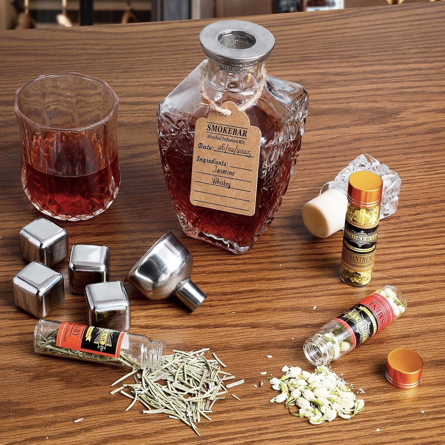 DIY Alcohol Infusion Kit, for Men – 16 Natural Spices for Whiskey, Rum, Vodka & Cocktails, Unique Gift for Birthday/Husband/Dad/Retirement