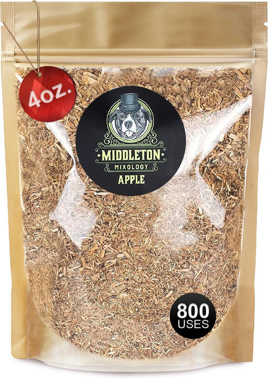 SmokeTop® 4oz Bag - Cocktail Smoker Chips for Old Fashioned Cocktails, Whiskey, & Bourbon - by Middleton Mixology Made in The USA (800 uses) (Apple)
