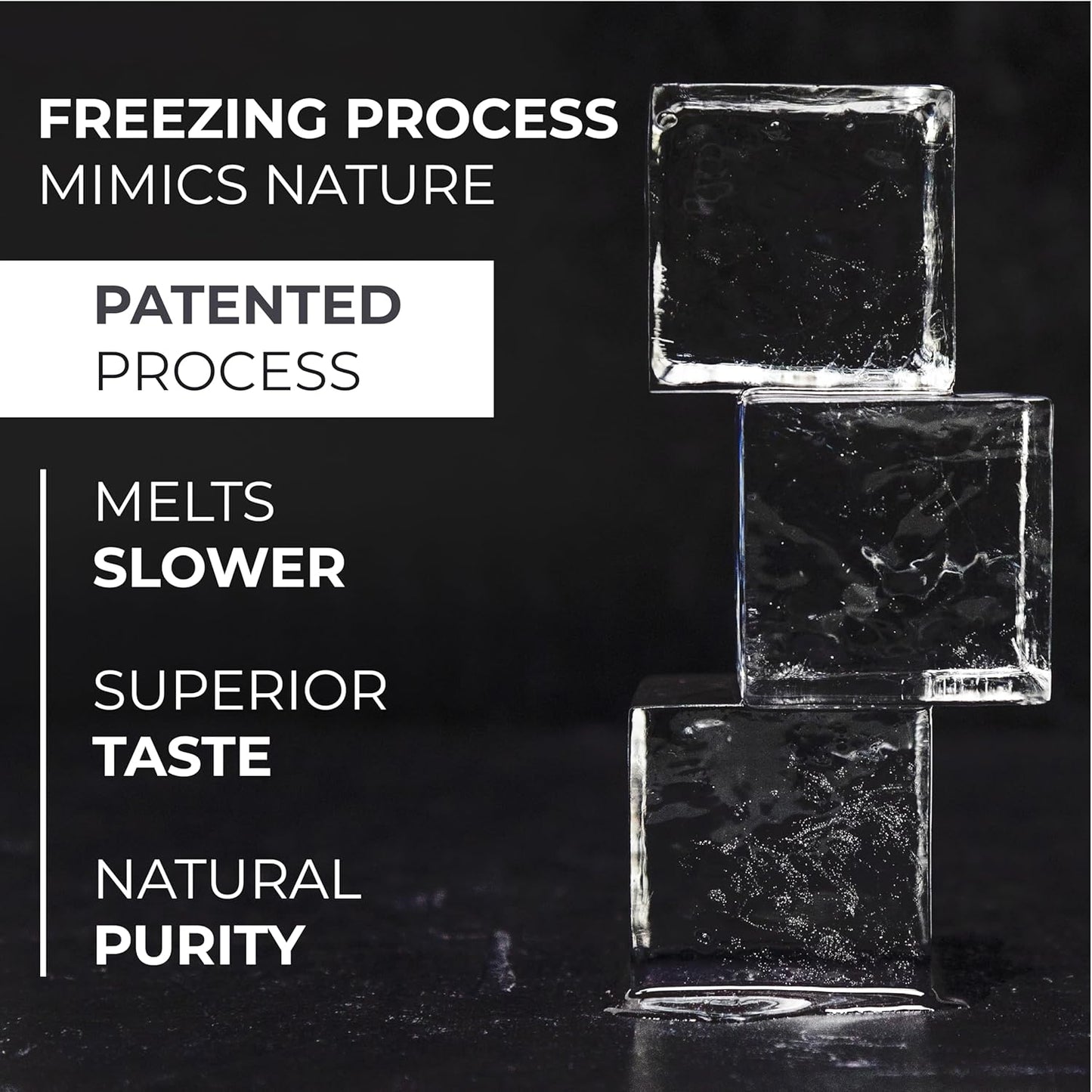 True Cubes Crystal Clear Ice Cube Maker, 4 Large 2"x2"x2" Ice Cubes for Cocktails and Drinks, Silicone Mold for Pure, Bartender-Quality Ice - Great for Hosting and Entertaining, Whiskey Gifts for Men
