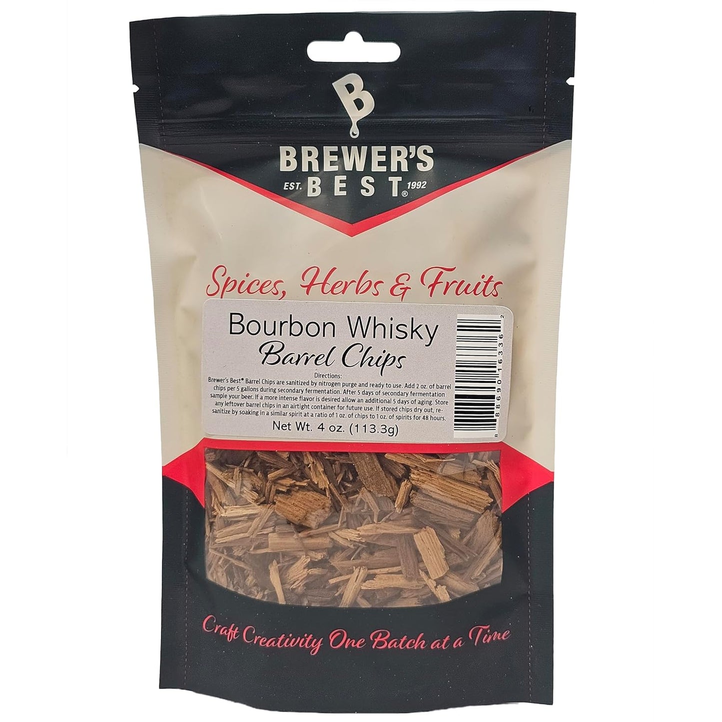 North Mountain Supply 6336A Brewer"s Best Barrel Chips Whisky, 4 oz., Brown