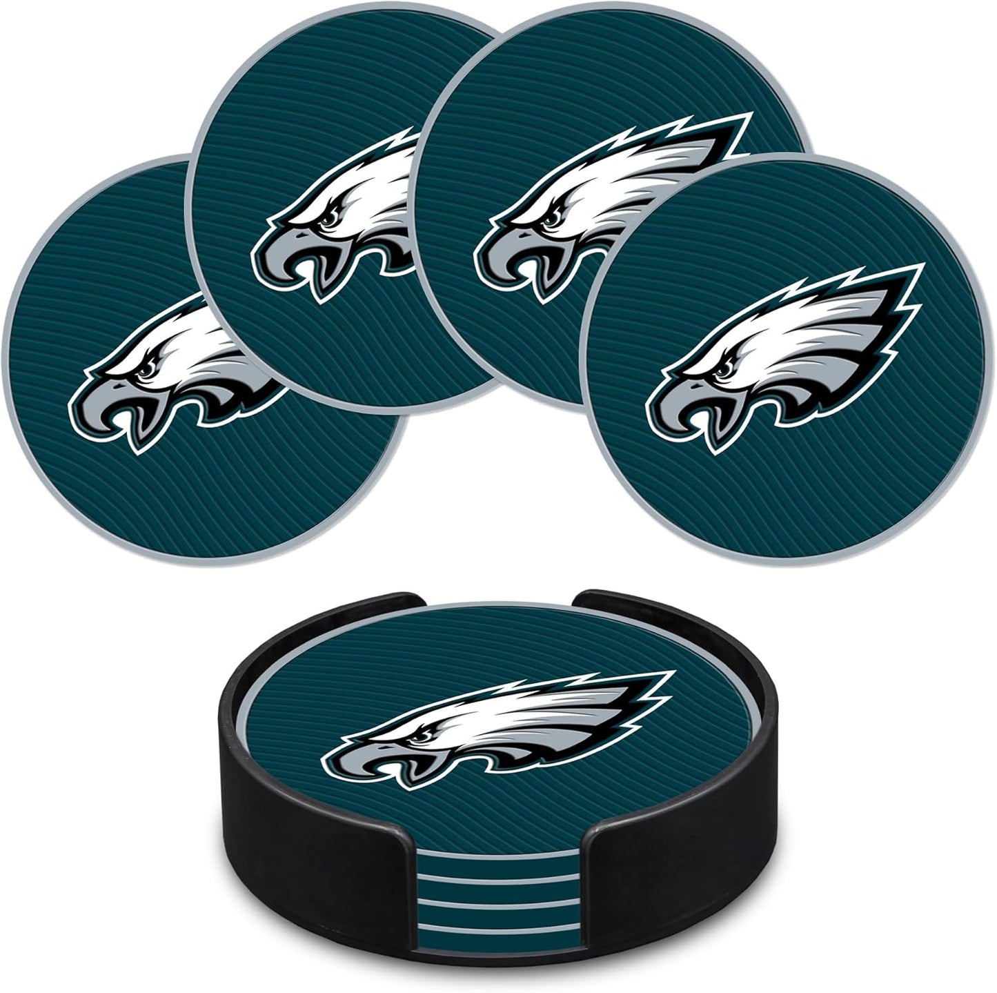Rico Industries NFL Football Classic Favorites: PVC Coaster Set (4-Pack)