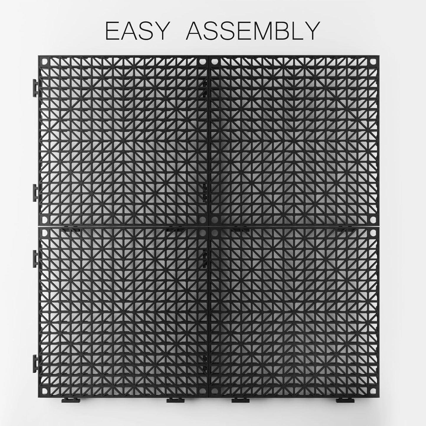 Tioncy 10 Pcs Bar Countertop Supplies Interlocking Mats 12 x 12 Inch Rubber Black Shelf Liners Bar Drying Coffee Non Slip Spills Mats for Bartending Home Cocktail Bars Restaurants