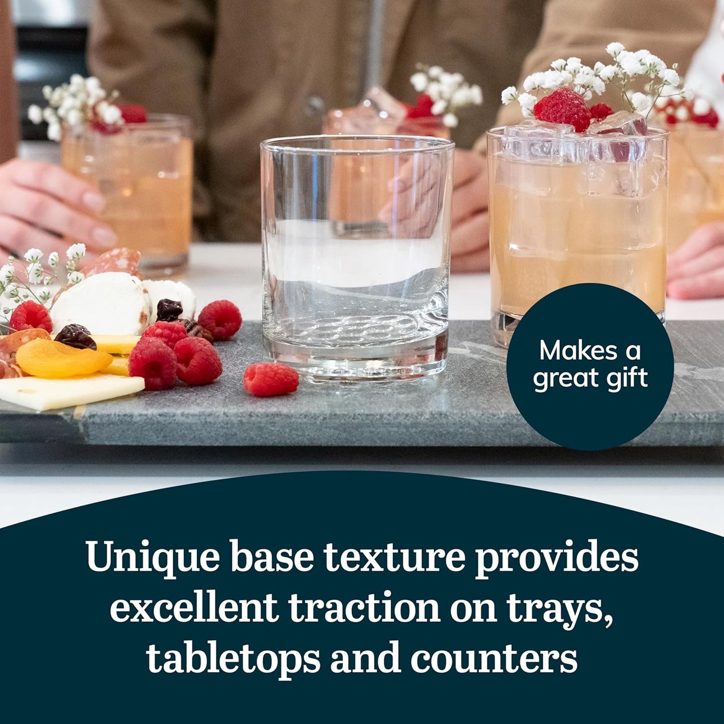 Libbey Aspen Double Old Fashioned Glasses Set of 4, 10.5 Oz, Clear, Retro Rocks Glasses, Bar Glassware for Bourbon, Cocktails, and More