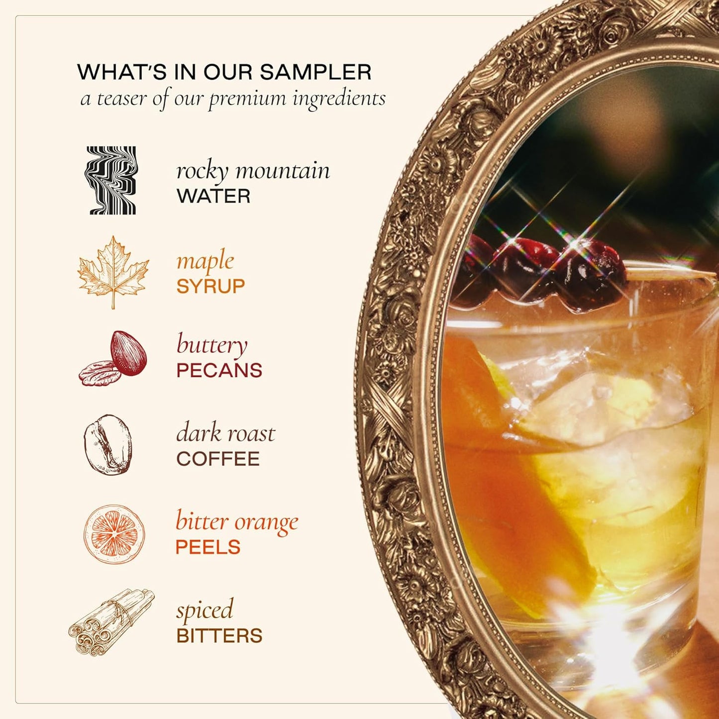 Strongwater Old Fashioned Craft Cocktail Mixer Sample 4 Pack - Makes 16 Cocktails - Handcrafted Old Fashioned Gift Set - Travel-Friendly, No Artificial Sweeteners - Just Mix with Bourbon or Whiskey