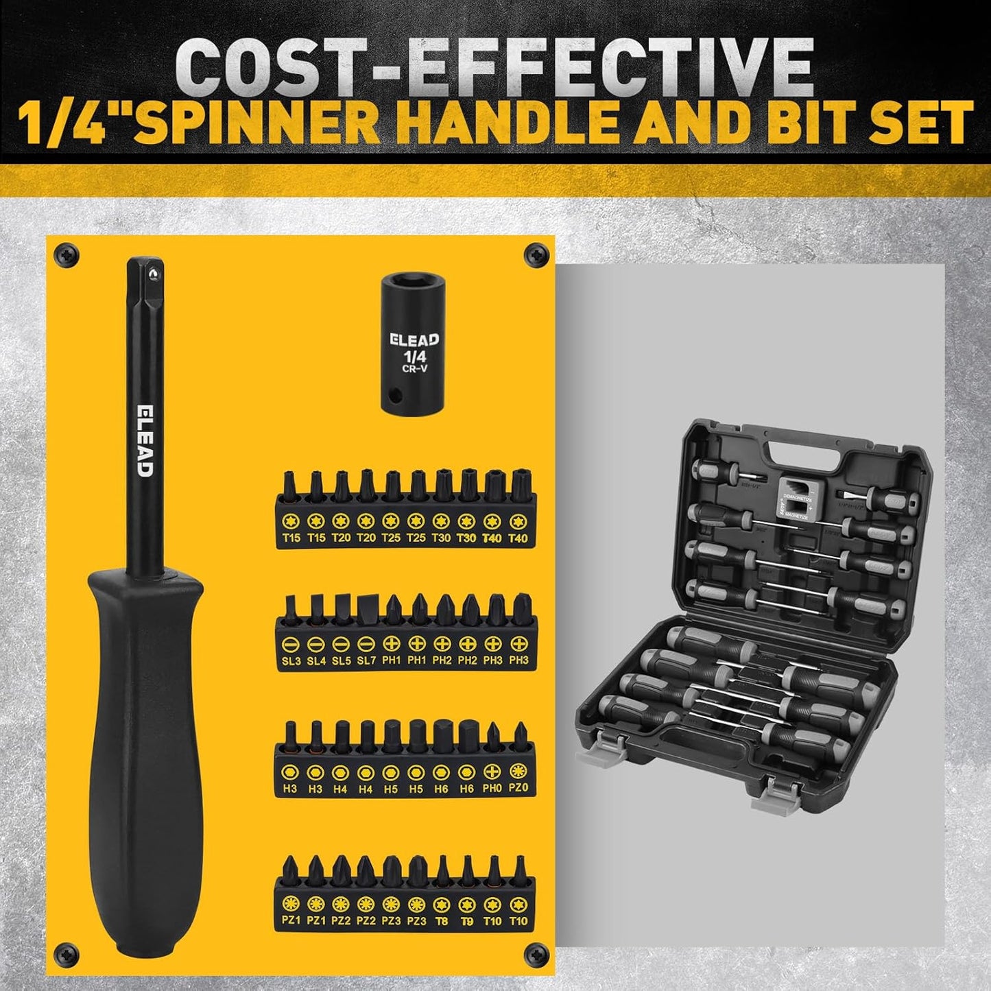 96-Piece 3/8" Drive Impact Socket Set, SAE(5/16 to 3/4-Inch) & Metric(8-22mm), Standard & Deep Sockets, Ratchet Handle, Bit Set, Universal Joint, Extension Bar, Adapters, Spark Plug Sockets