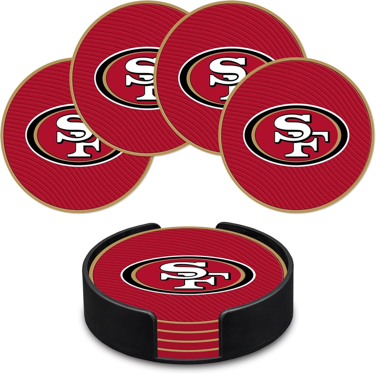 Rico Industries NFL Football Classic Favorites: PVC Coaster Set (4-Pack)