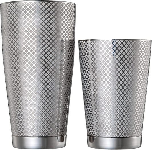 Barfly Diamond Lattice Shaker Set, Stainless Steel