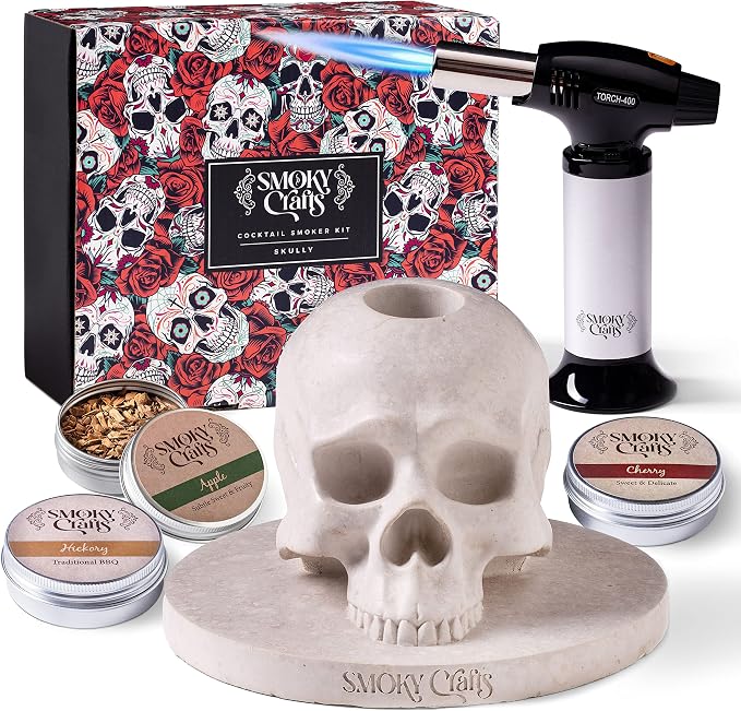 Whiskey Smoker Kit with Smoke Gun, Cocktail Smoker Box and Food Tray - B09VY91LHL