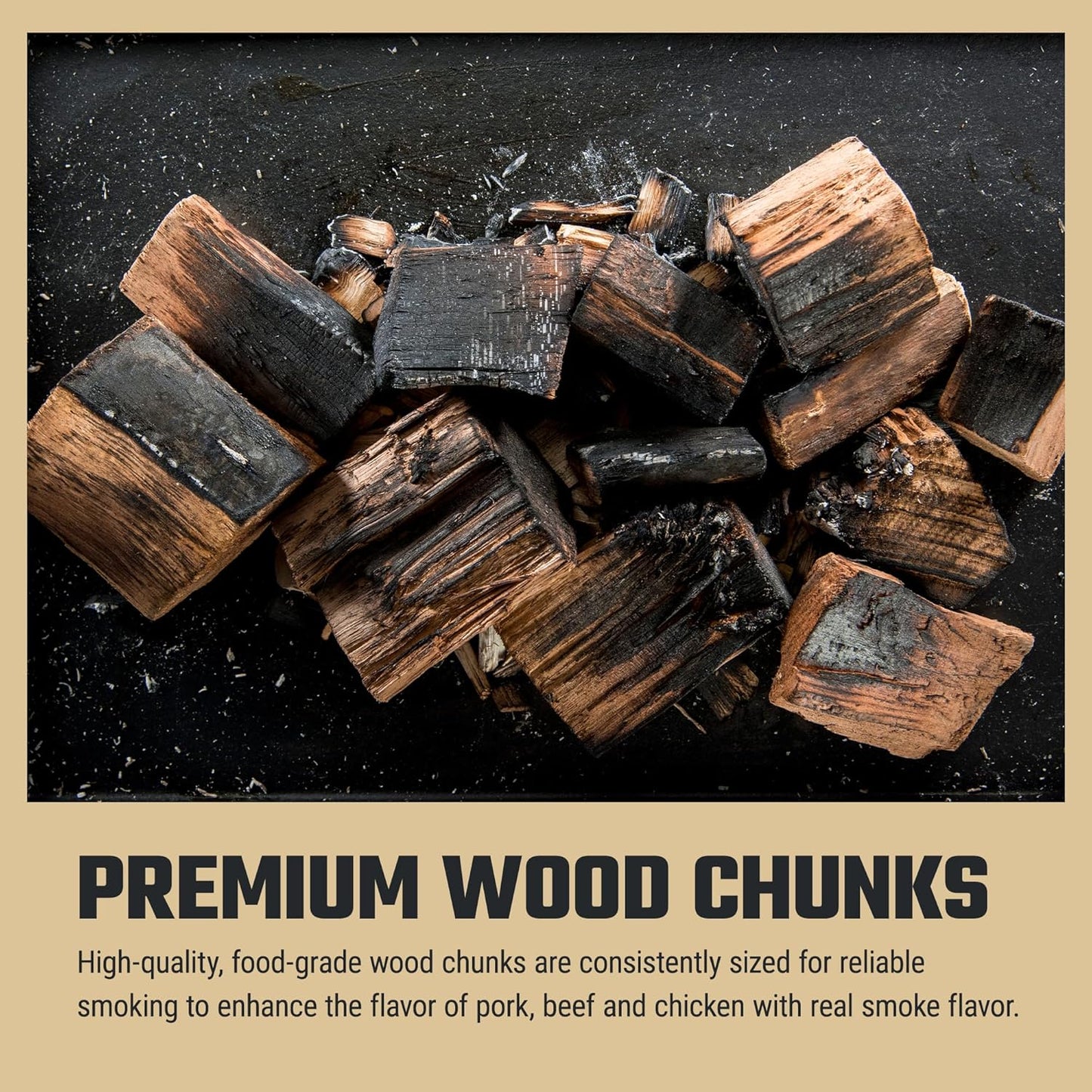 Oklahoma Joe's Hickory Wood Chunks, 432 cu in Bag - 3947292R04