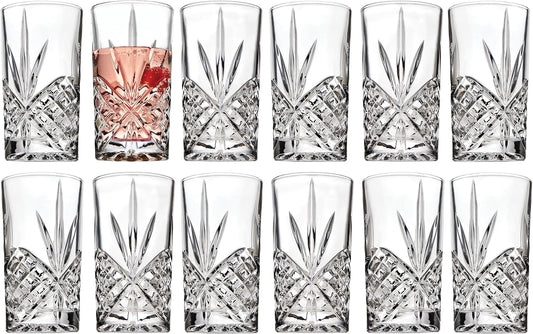 Godinger Dublin Crystal Highball Glasses, Set of 12