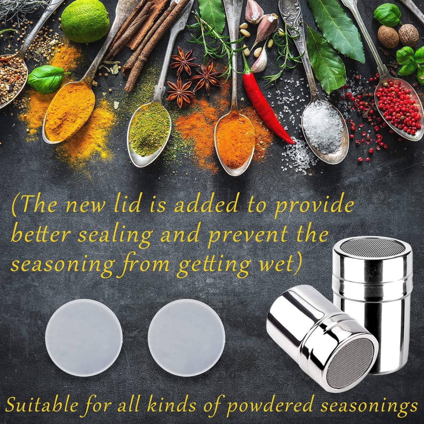 2 Pack Chocolate Shaker Powdered Sugar Shaker Duster 16 Coffee templates Set for Cream,Powdered Sugar,Cocoa,Cappuccino,for Kitchen,Drinks,Baking (18)