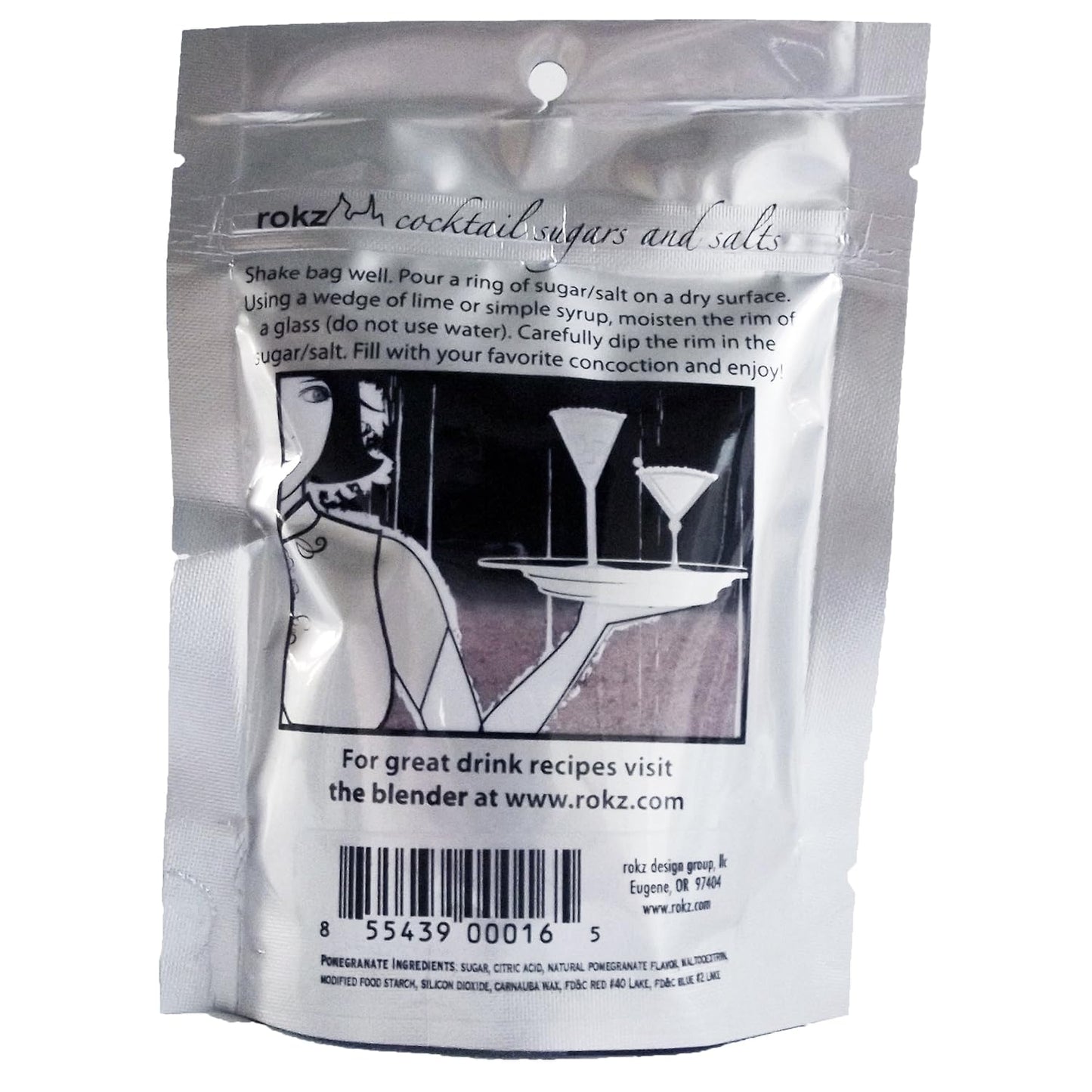 Rokz Pomegranate Cocktail Sugar, 5 Ounce