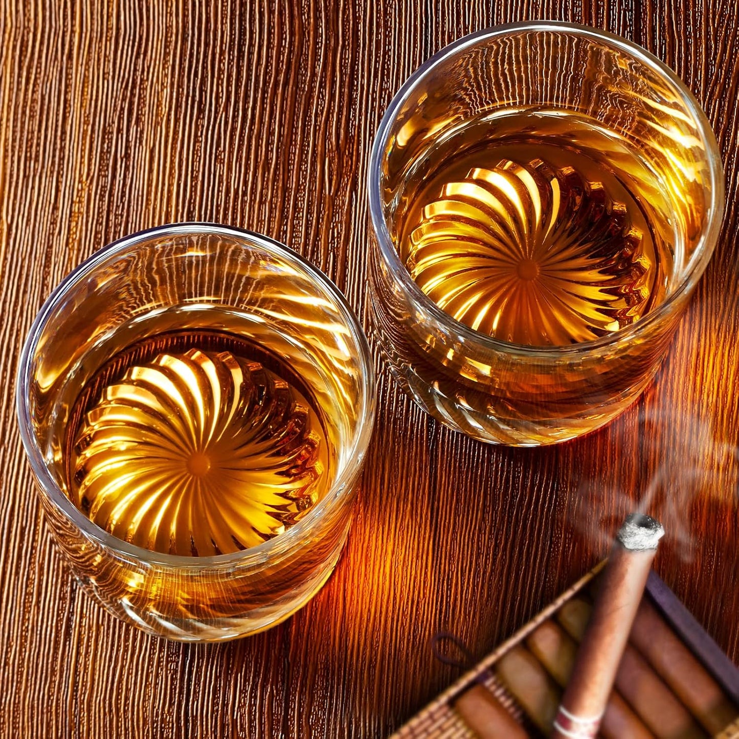 OPAYLY Whiskey Glasses Old Fashioned Glasses Set of 4 12oz Rocks Glasses Gift for Men Women Drinking Bourbon Scotch Cocktails Rum Cognac Vodka at Home Bar