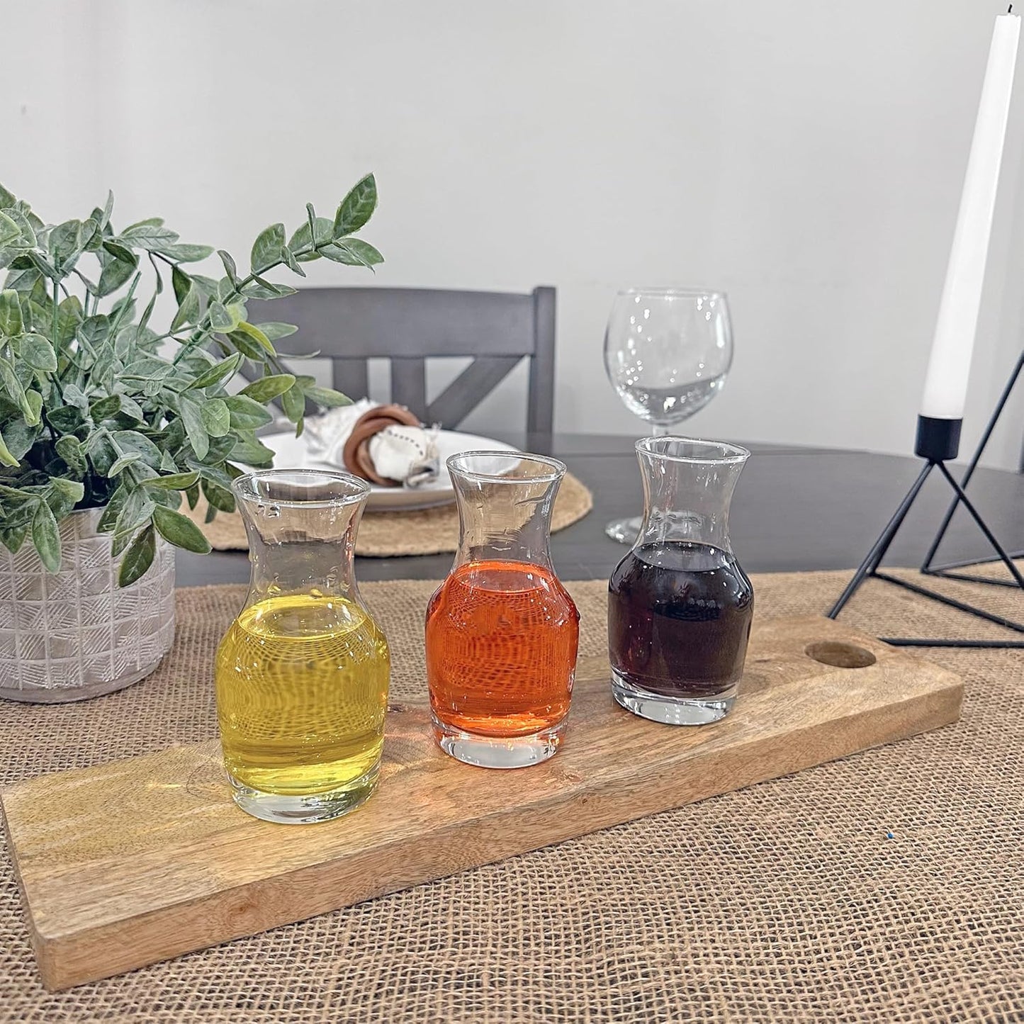 Cornucopia Brands Individual Wine Carafes (6-Pack); Small 6.5oz Single-Serving Personal Mini Size Wine Decanters