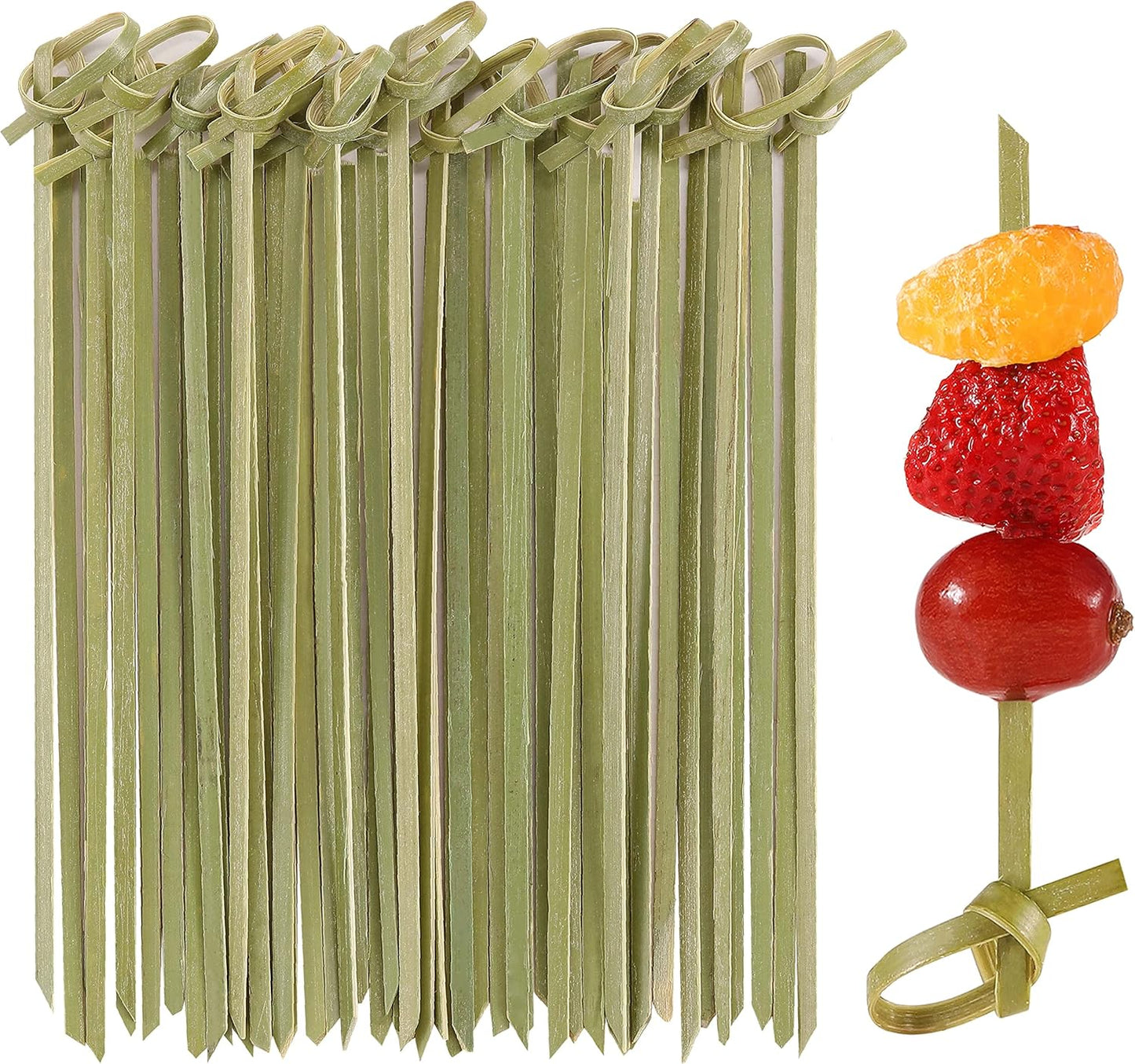 200 PCS Cocktail Picks, 4.7 Inch Toothpicks for Appetizers, Natural Bamboo Knot Skewers, Mini Food Sticks, Fancy Tooth Picks for Drinks,Fruit,Charcuterie,Cocktail Garnish Accessories, Party Supplies
